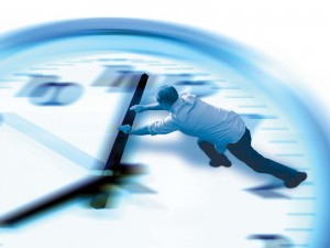 Man clock time speeding up slowing down concept_oncology news australia