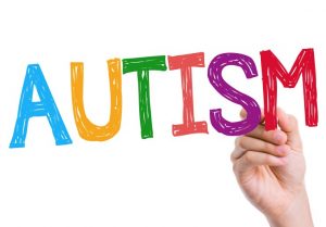 Autism written on the wipe board