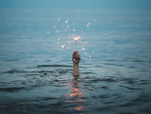 sparkler in the water sos miracle concept_oncology news australia