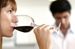 woman drinking red wine_oncology news australia